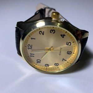 Men's Quartz Analog Dial Wrist Watch imitation Leather Strap